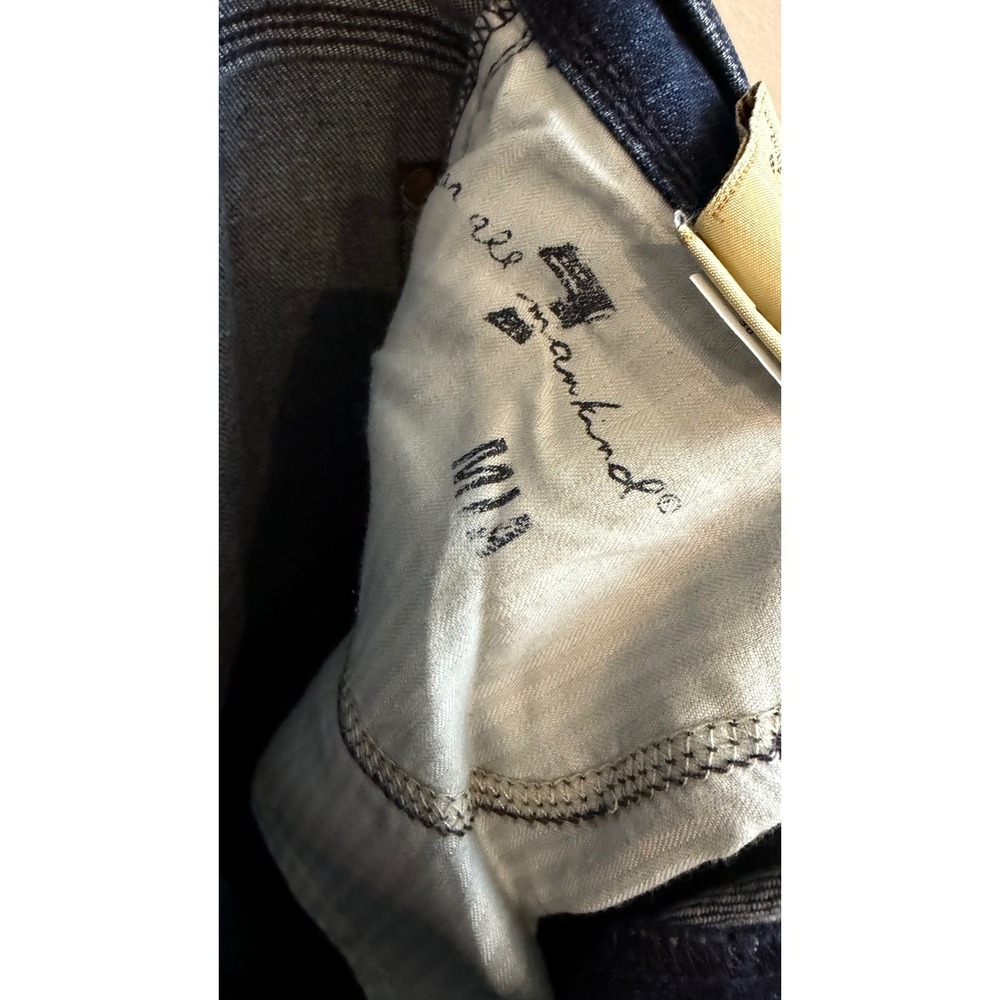 7 For All Mankind Mia Jeans Size 30 Dark Wash Bootcut Mid Rise Embroidered - Picture 6 of 7